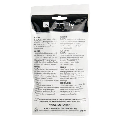 Techly Caricabatterie Alimentatore Micro USB 5V 2.1A per Smartphone Tablet Nero