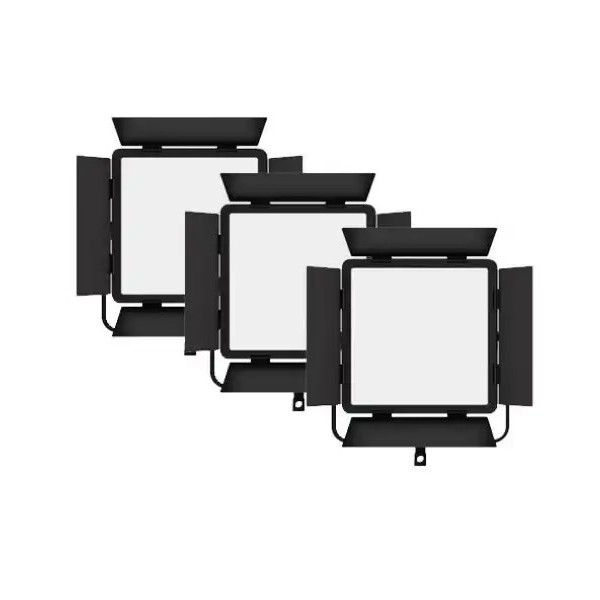 Kit 3xCL-60D 1:1 60W 2000Lux Bi-color DMX SMD LED Panel Light (V-Mount)