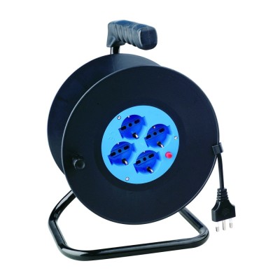 Techly Avvolgicavo 4 prese bipasso schuko 25 mt (IPW-AVV-25)