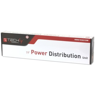 Techly I-CASE STRIP-81U unità di distribuzione dell'energia (PDU) 8 presa(e) AC 1U Nero, Rosso