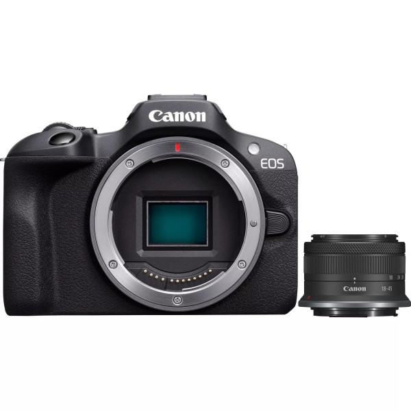 Fotocamera mirrorless EOS R100 con obiettivo 18-45 mm IS STM - Nero