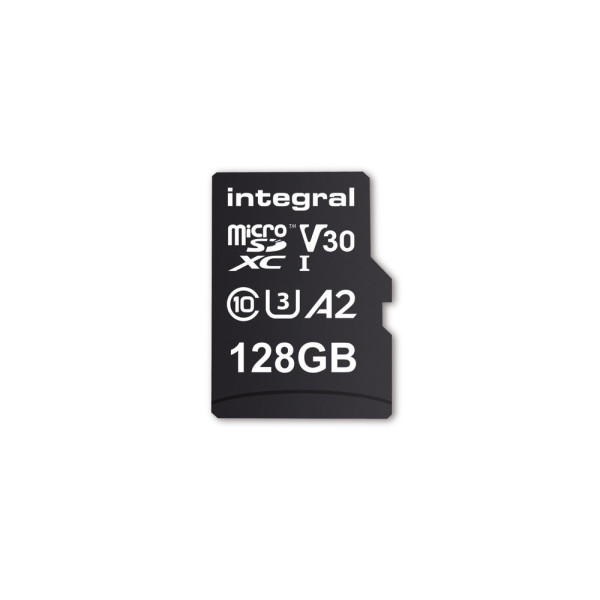 Integral 128GB MICRO SD CARD MICROSDXC UHS-1 U3 CL10 V30 A2 UP TO 170MB/s READ 130MB/s Write UHS-I Classe 10